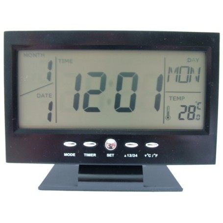 05011 - Ceas electronic cu alarma, termometru, afisaj LCD