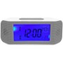 05041 - Ceas electronic, termometru, alarma, afisaj LCD, albastru