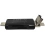 02196 - Cititor/inscriptor de carduri - SD, micro SD - micro USB/ Type-C