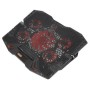 01201 - Cooler laptop gaming cu 5 ventilatoare, afisaj LCD, reglabil 9-17", 300x 365x40mm, negru