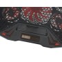 01201 - Cooler laptop gaming cu 5 ventilatoare, afisaj LCD, reglabil 9-17", 300x 365x40mm, negru