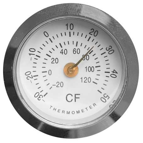 05211 - Termometru analogic, metalic, incastrabil - 37mm