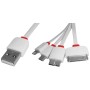 74361 - Cablu de alim., USB A, tata → comp. iPhone 3/4/5 - micro USB 2,0/3,0 - 30cm