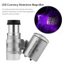 09375 - Lupa tip microscop portabil de buzunar cu marire 60x si Lampa LED, UV
