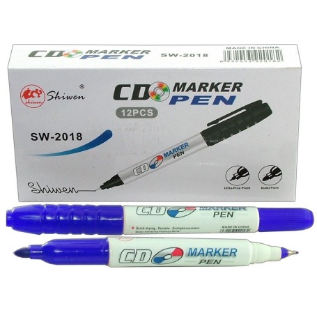 07001 - Marker permanent, CD, albastru