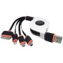 74366 - Cablu de date/incarcare extensibil, USB - mini USB, iPhone Lightning, iPhone 30 pini - 1m