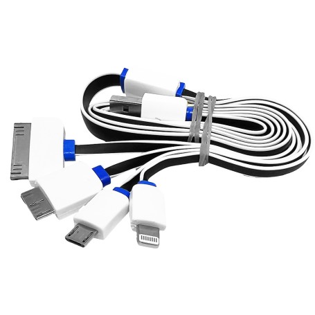 74363 - Cablu de date/incarcare, USB - micro USB, iPhone Lightning, iPhone 30 pini - 1m