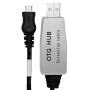 74372 - Cablu adaptor OTG, USB A, tata/2xmama - micro USB , tata - 80cm