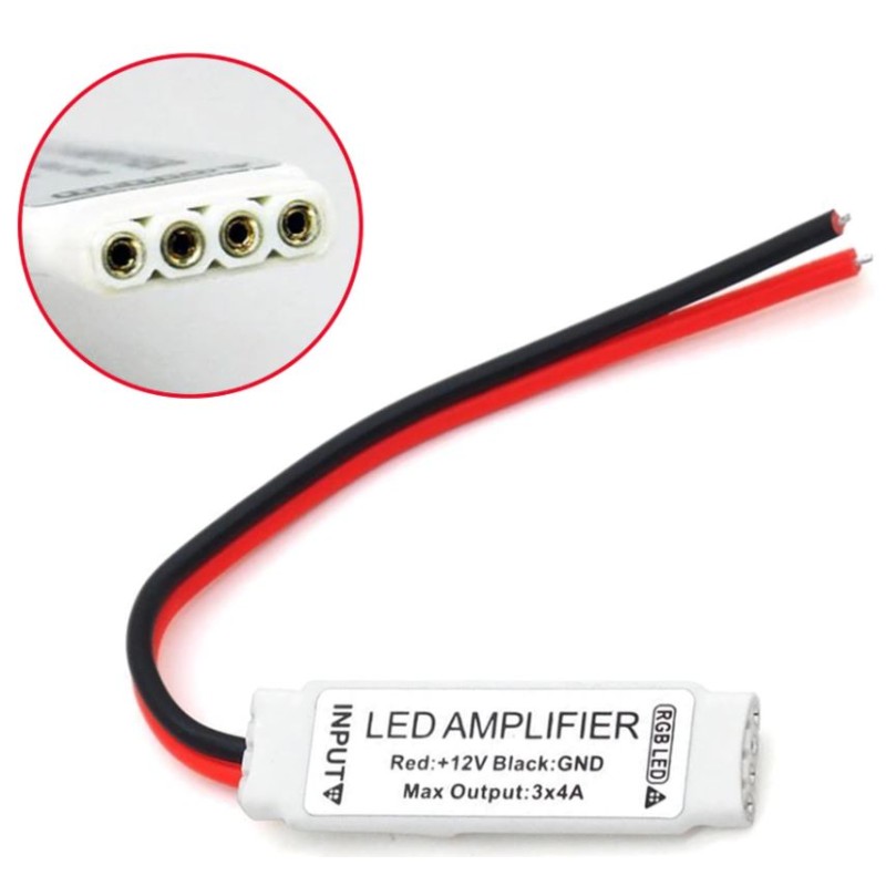 output Universal Worthless 64536 - Amplificator banda LED, RGB, 12-24V/12A - Tehnoelectric.ro