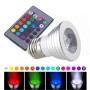 58511 - Bec de tip spot RGB multicolor, soclu E27, 3W, jocuri de lumini, 16 culori, telecomanda - ZD7