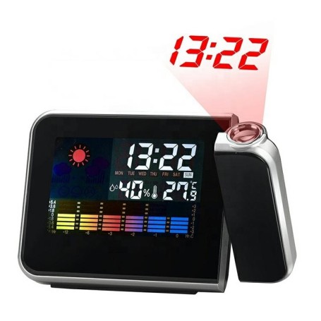 05196 - Statie meteo cu ceas digital, alarma, calendar si proiector al orei - AK237