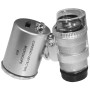 09375 - Lupa miniatura, tip microscop, iluminare cu 3 LED-uri, factor de marire: 60X