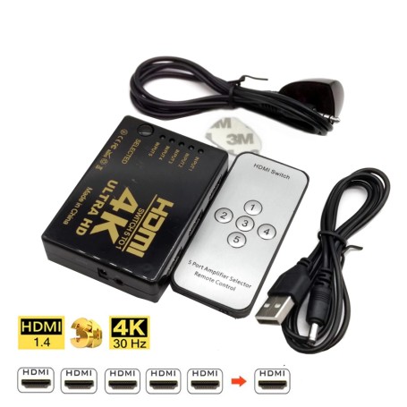02903 - Selector HDMI - 3 intrari, HDMI mama, HD, telecomanda