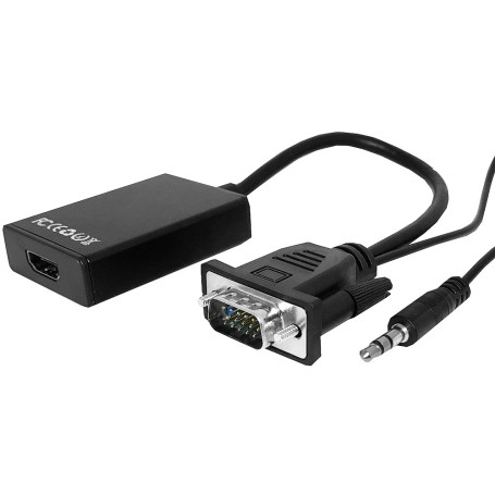 03338 - Convertor/adaptor, analog/digital, VGA, tata - HDMI, mama + intrare audio