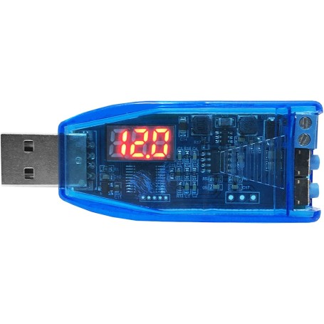 03763 - Modul USB, afisaj rosu, DC-DC, sursa reglabila, step up/down, 3W