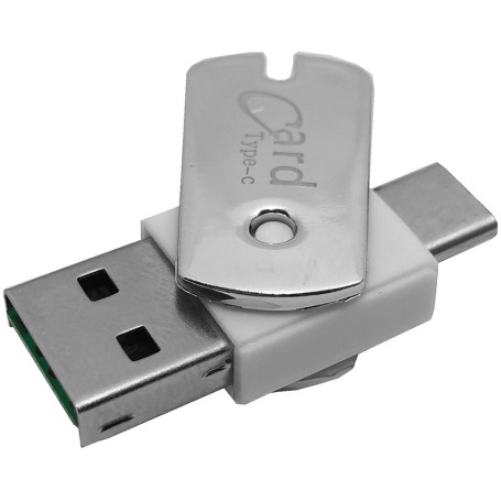 03840 - Convertor/adaptor, OTG, Tipe-C, USB 2.0 → cititor de carduri, micro SD